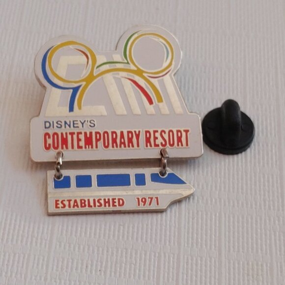 2001 Disney Pin Contemporary Resort Est. 1971 Monorail Dangle - Picture 2 of 3